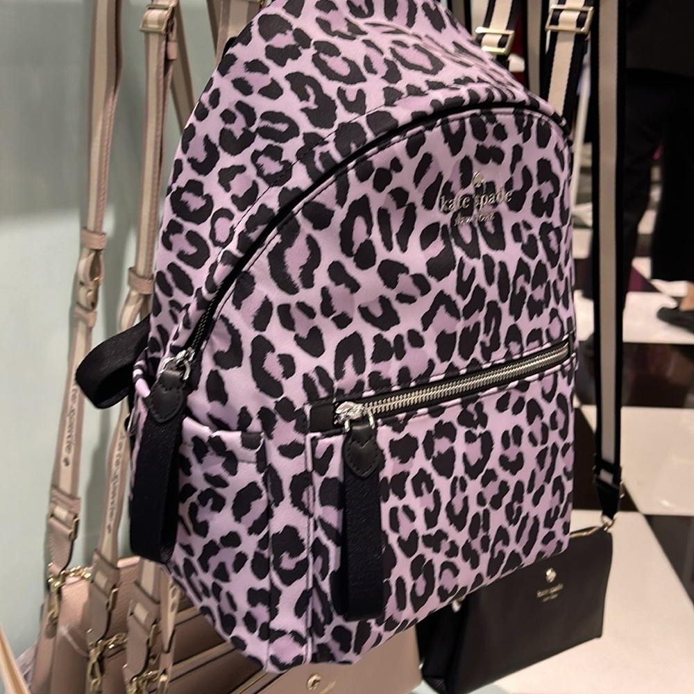 Kate Spade Chelsea Spotted Leopard Medium Backpack
Violet Mist
NWT - Picture 12 of 16